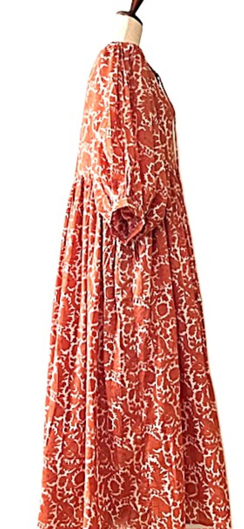 Dresses: Midi Floral Block Print Cotton Is So Appealing