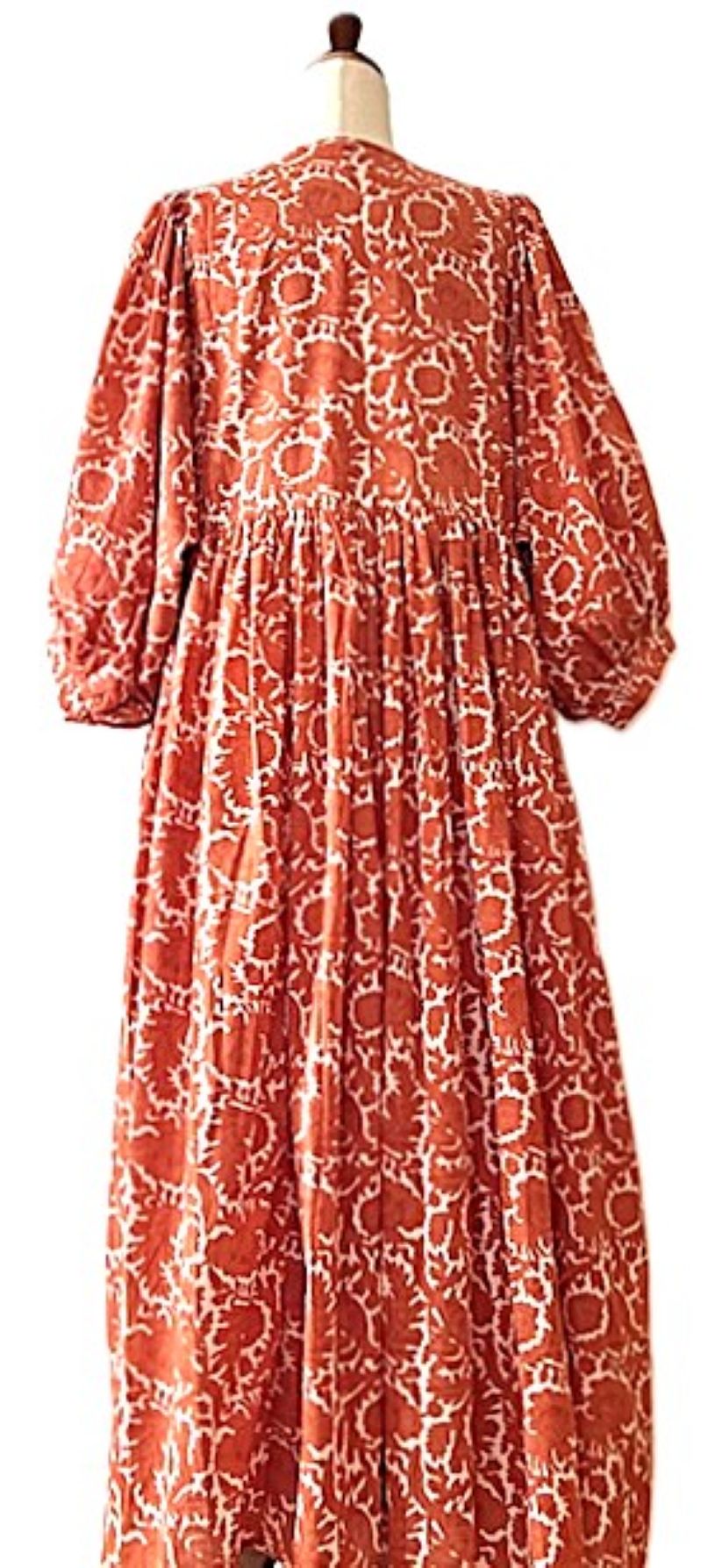 Dresses: Midi Floral Block Print Cotton Is So Appealing