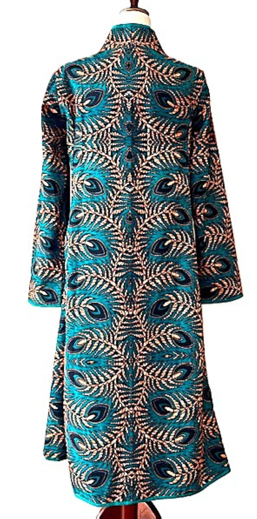 Jackets,  Fully Lined Tulip Cut Designer Waist Coat (Green Leaf)