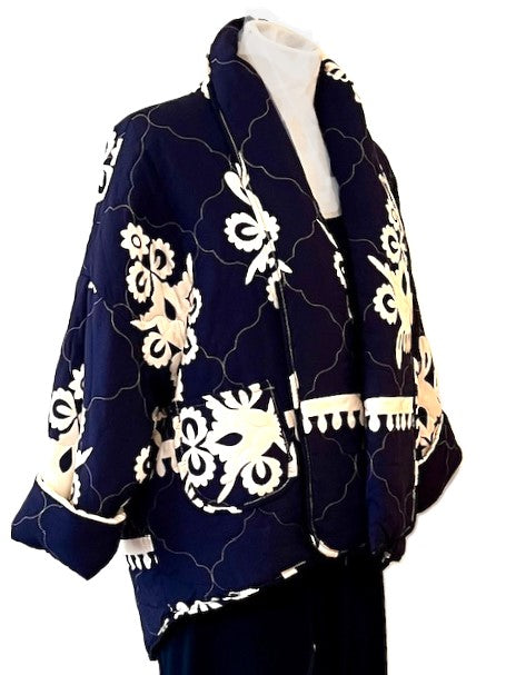 French Designed Quilted Floral Jacket Is Warm And Fashionable. (Available in 3 Colors)