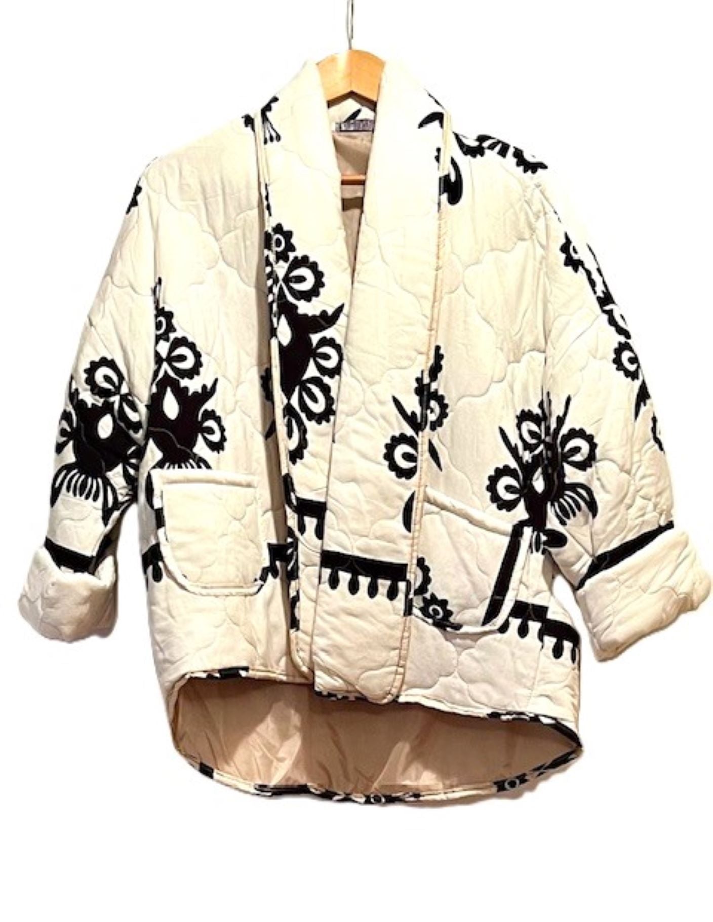 French Designed Quilted Floral Jacket Is Warm And Fashionable. (Available in 3 Colors)