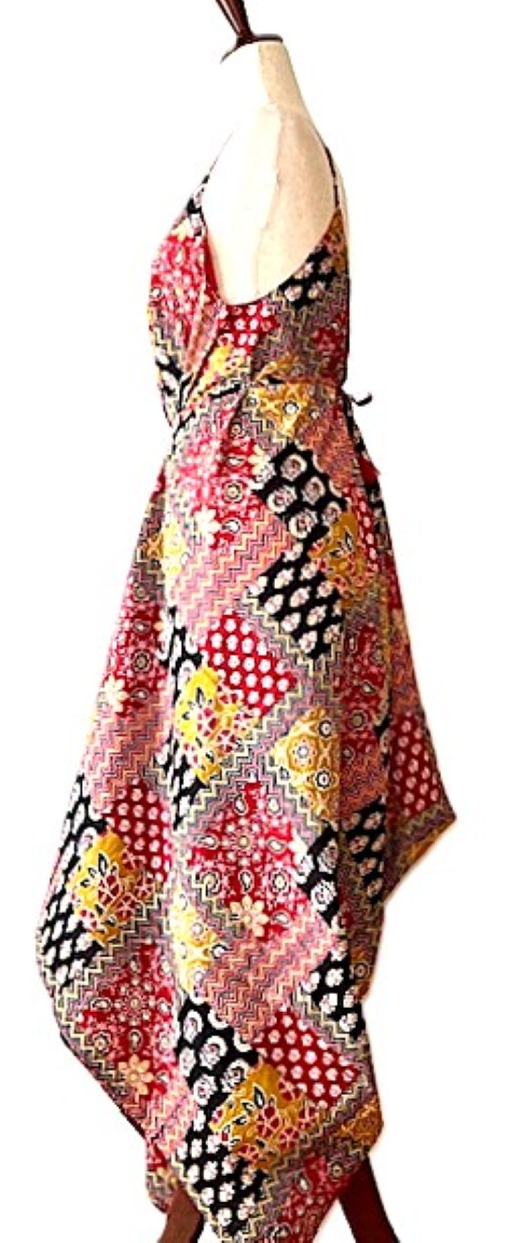 Jumpsuit, Contemporary Handblock Patchwork Print In Cotton