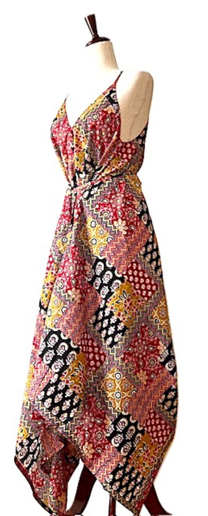 Jumpsuit, Contemporary Handblock Patchwork Print In Cotton