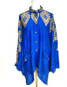 Luxe Silk Tunic: Favorite of the Season (Royal/Gold)