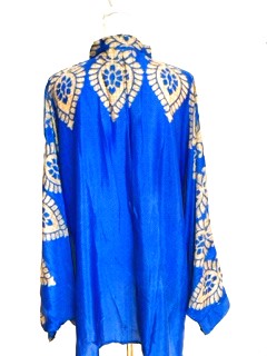 Luxe Silk Tunic: Favorite of the Season (Royal/Gold)