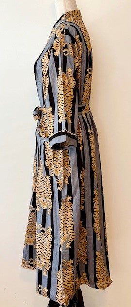 Luxe Cotton Kimono Robe Is Exotic and Unique. Tiger Print