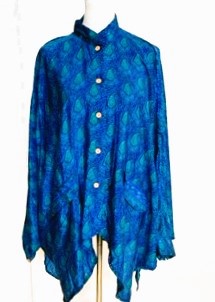 Luxe Silk Tunic: Favorite of the Season (Royal/Aqua)