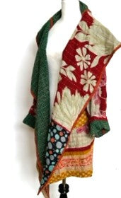 Short Kantha Jacket Is In High Demand (Mixed Pink Green)