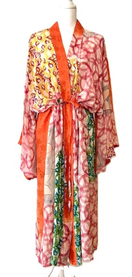 Kantha Bae Dreamweaver Silk Kimono Is A Statement Piece. (Mixed Print)