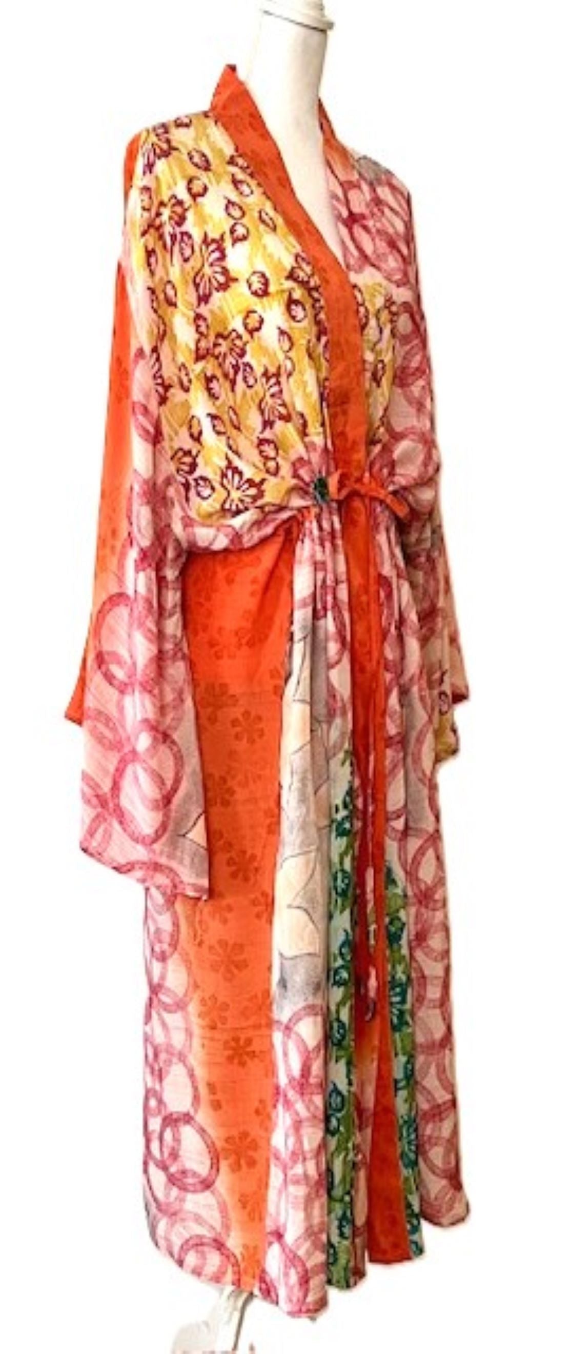 Kantha Bae Dreamweaver Silk Kimono Is A Statement Piece. (Mixed Print)