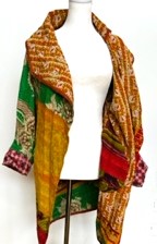 Short Kantha Mixed Print Jacket is the 70's Revisited