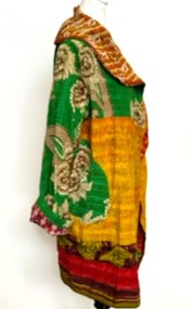 Short Kantha Mixed Print Jacket is the 70's Revisited