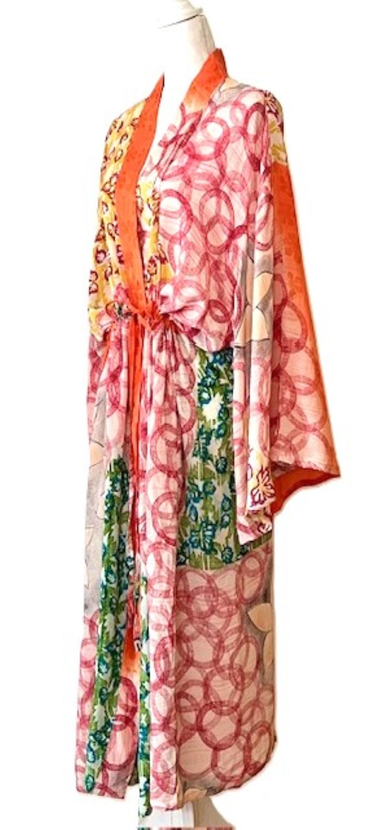 Kantha Bae Dreamweaver Silk Kimono Is A Statement Piece. (Mixed Print)