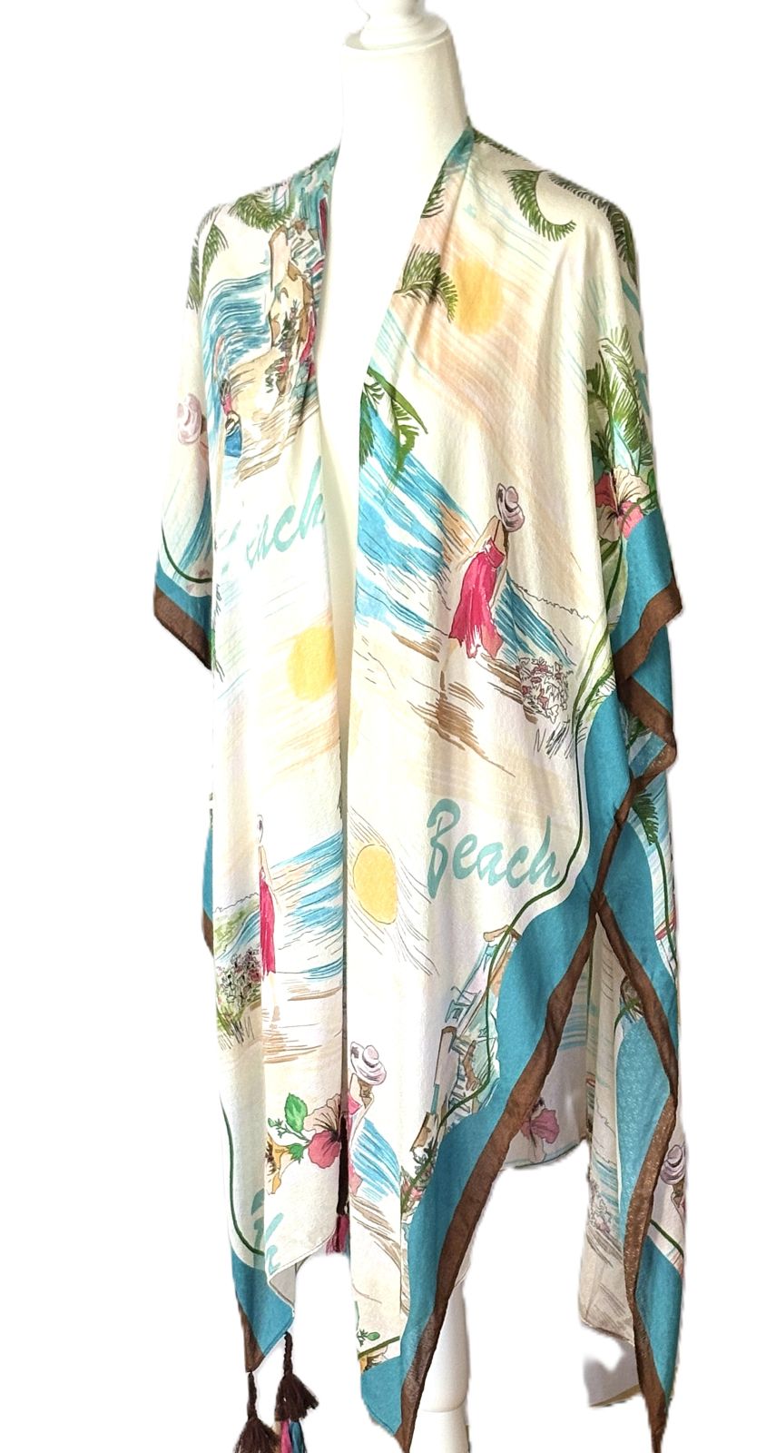 Tops: Costal Breeze Paradise Kimono Is In My Suitcase.