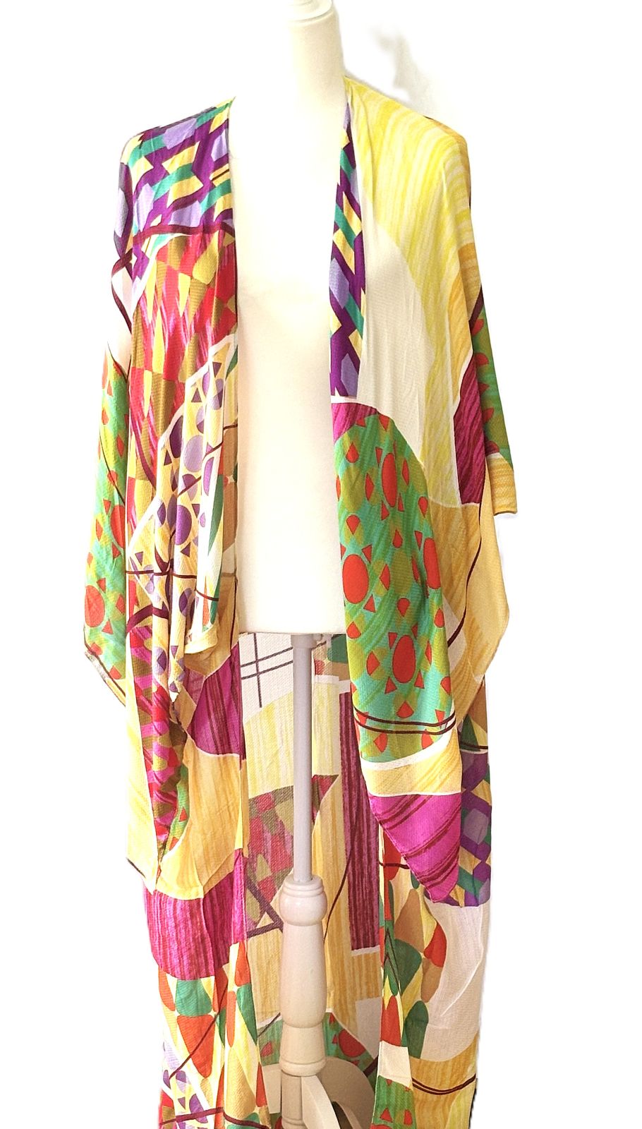 Duster: Mondell Geometric Kimono Duster (Multicolor)