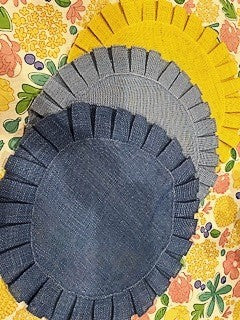 Ruffles Burlap Placemats Are Perfect for Any Gathering. 16'' diameter