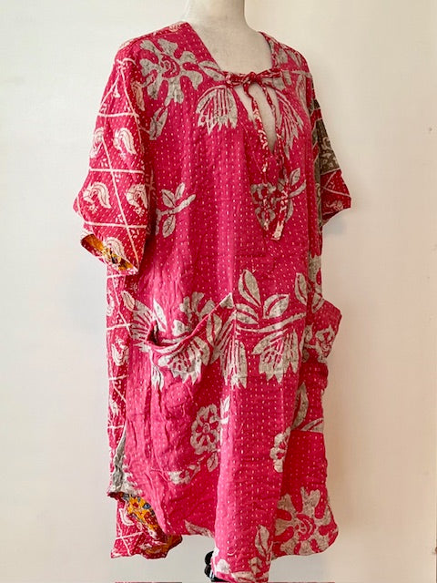 Kantha Bae Oversized Tunic (Pink)