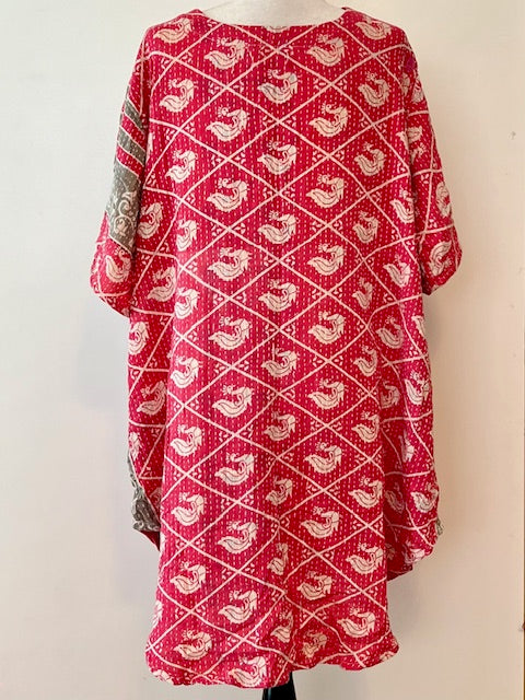 Kantha Bae Oversized Tunic (Pink)