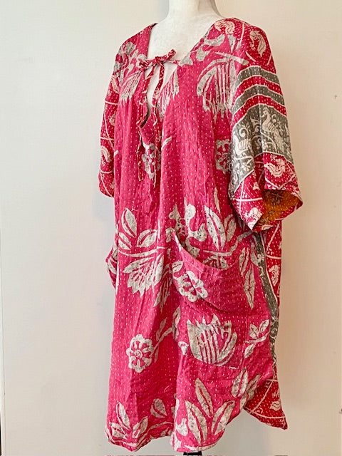 Kantha Bae Oversized Tunic (Pink)