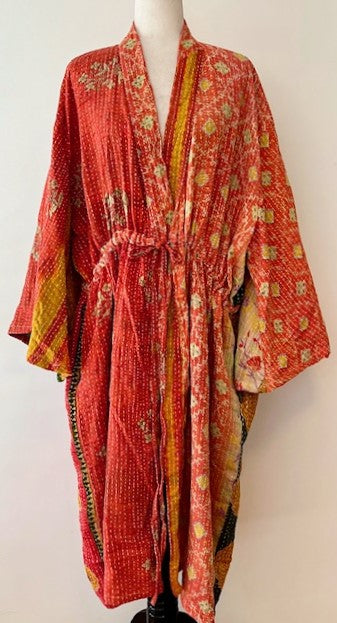 Kantha Bae Dreamweaver Kimono Is A Statement Piece. (Tangerine)