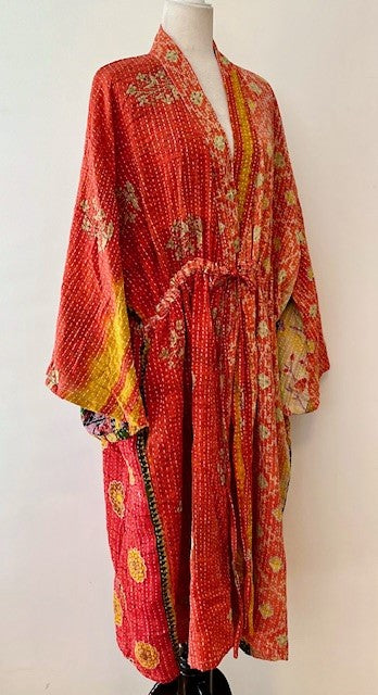 Kantha Bae Dreamweaver Kimono Is A Statement Piece. (Tangerine)