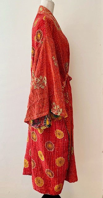 Kantha Bae Dreamweaver Kimono Is A Statement Piece. (Tangerine)