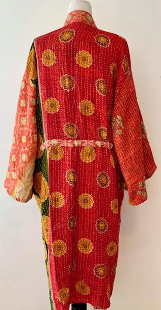 Kantha Bae Dreamweaver Kimono Is A Statement Piece. (Tangerine)