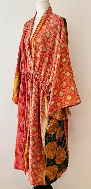 Kantha Bae Dreamweaver Kimono Is A Statement Piece. (Tangerine)