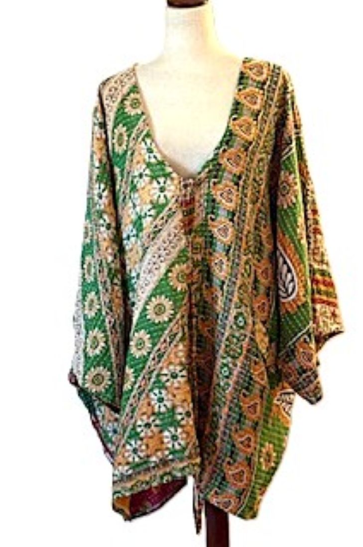 Kantha Bae Shortie Moondance Muu (Green Floral)