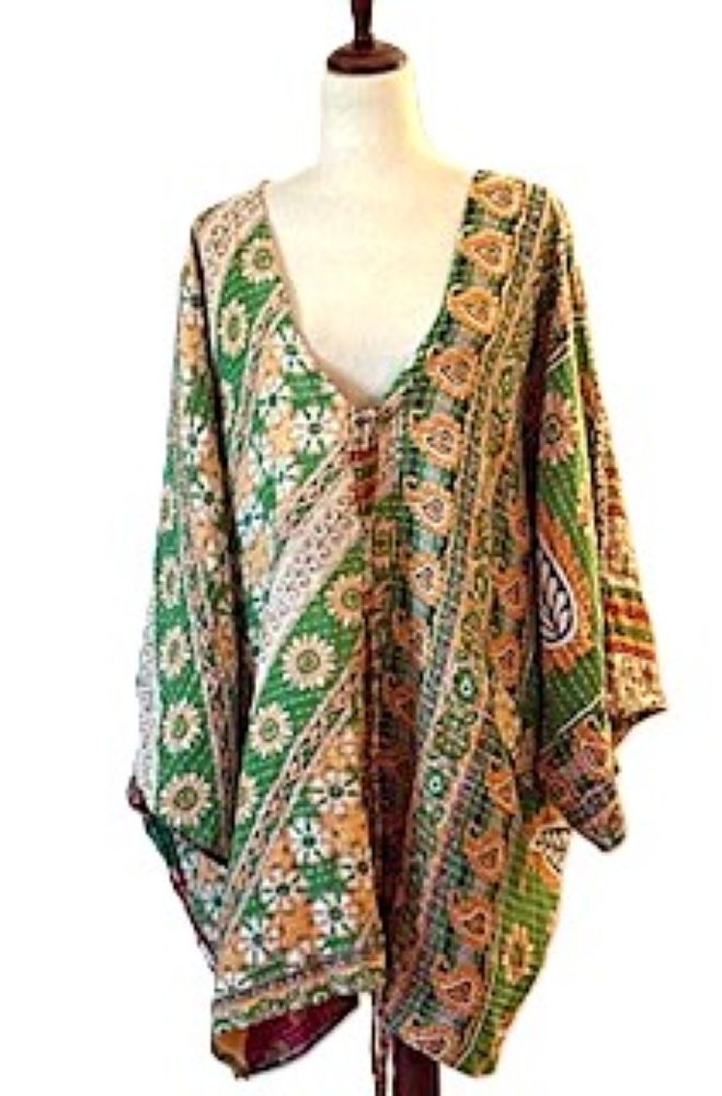 Kantha Bae Shortie Moondance Muu (Green Floral)