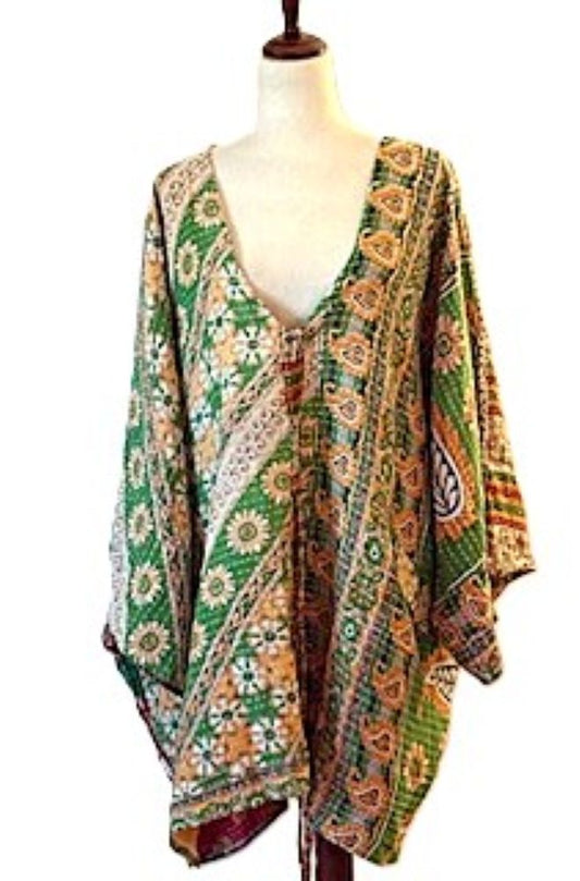 Kantha Bae Shortie Moondance Muu (Green Floral)