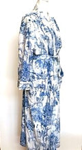 Beach House Cool:  Tropical Print Cotton  Long Kimono Robe