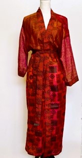 Luxury Silk Kimono Duster:  Gorgeous Color (Red)