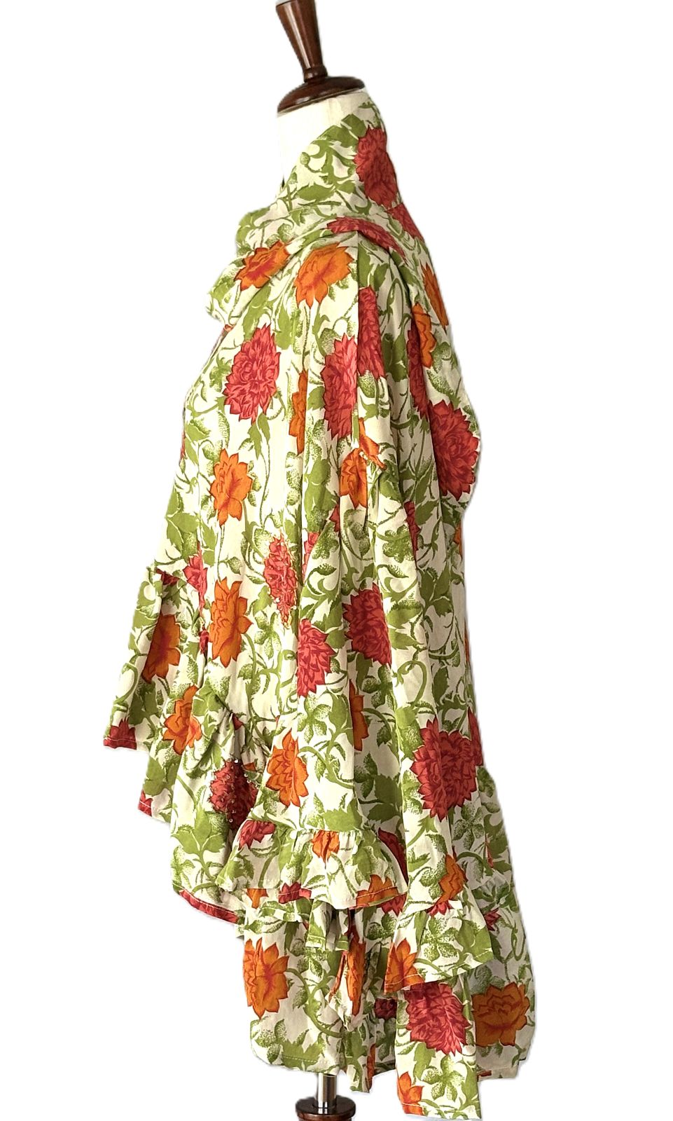 Kantha Bae Crepe Sari Wid Rose Romantic Top  (Rose Garden)