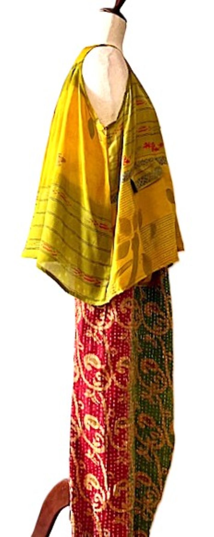Kantha Bae Cool Kantha Cotton Joggers. Best Seller. (Green Red)
