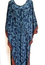 Kimono Drawstring Dress in Premium Silk With Contrasting Trim