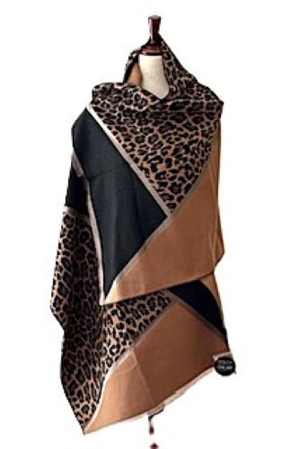 Shawl, Reversible Cashmere Feel Leopard Print Wrap Is Striking.