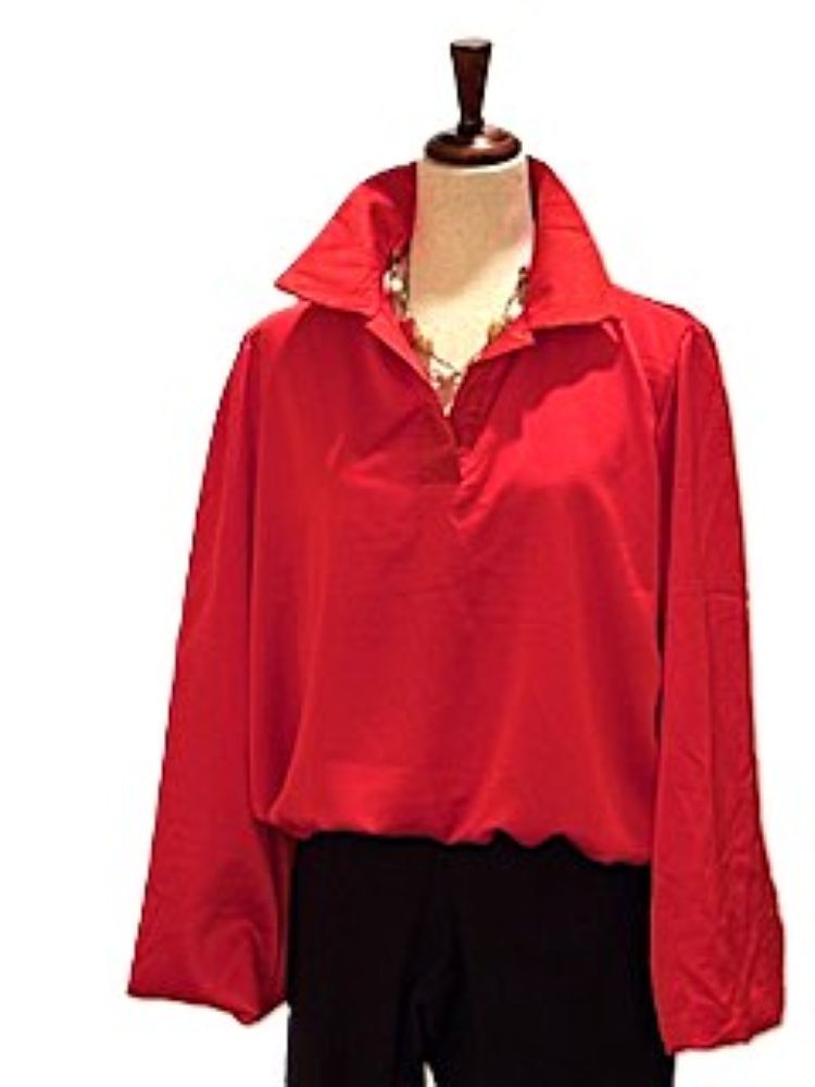 Top, Italian Satin Blouse Steals The Scene. (4 Colors)