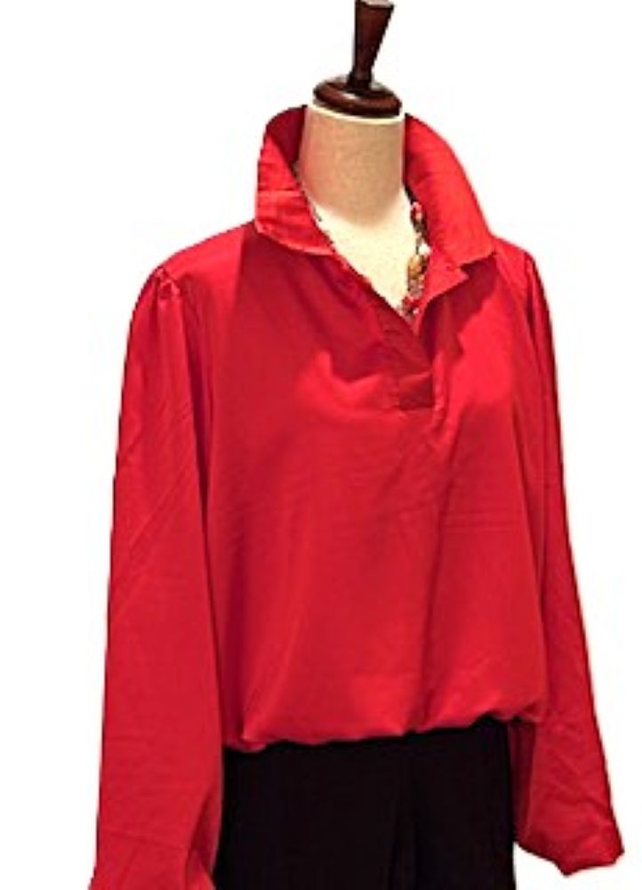 Top, Italian Satin Blouse Steals The Scene. (4 Colors)