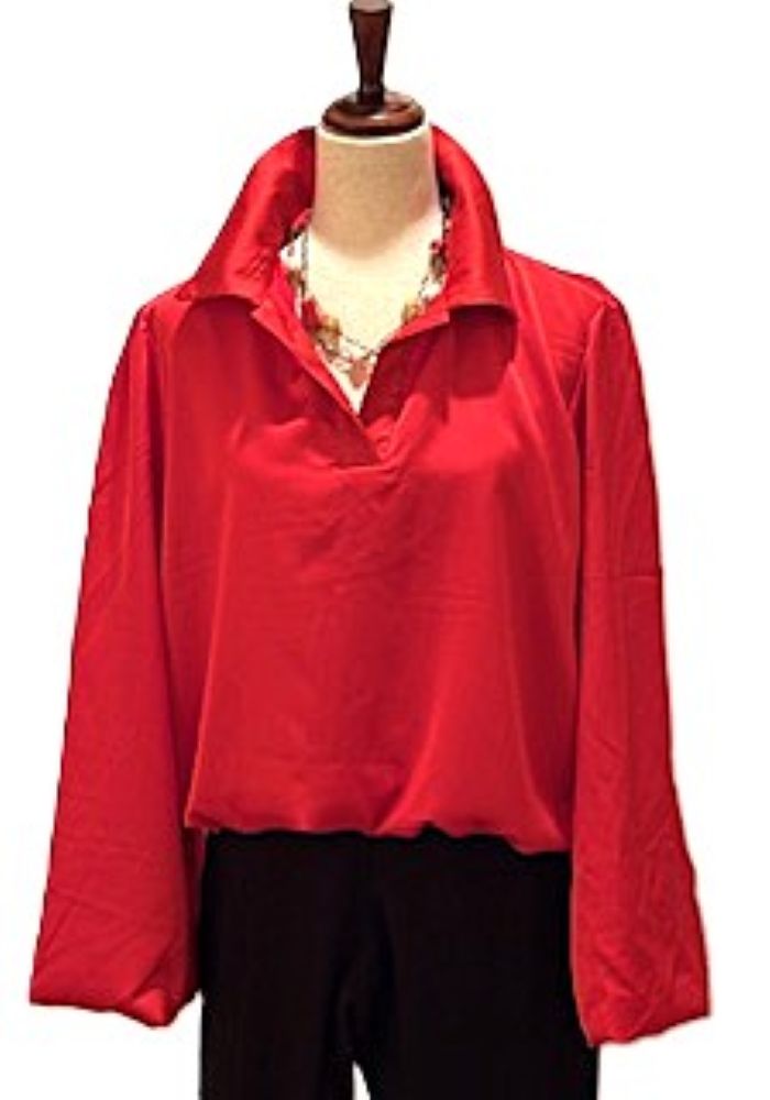 Top, Italian Satin Blouse Steals The Scene. (4 Colors)