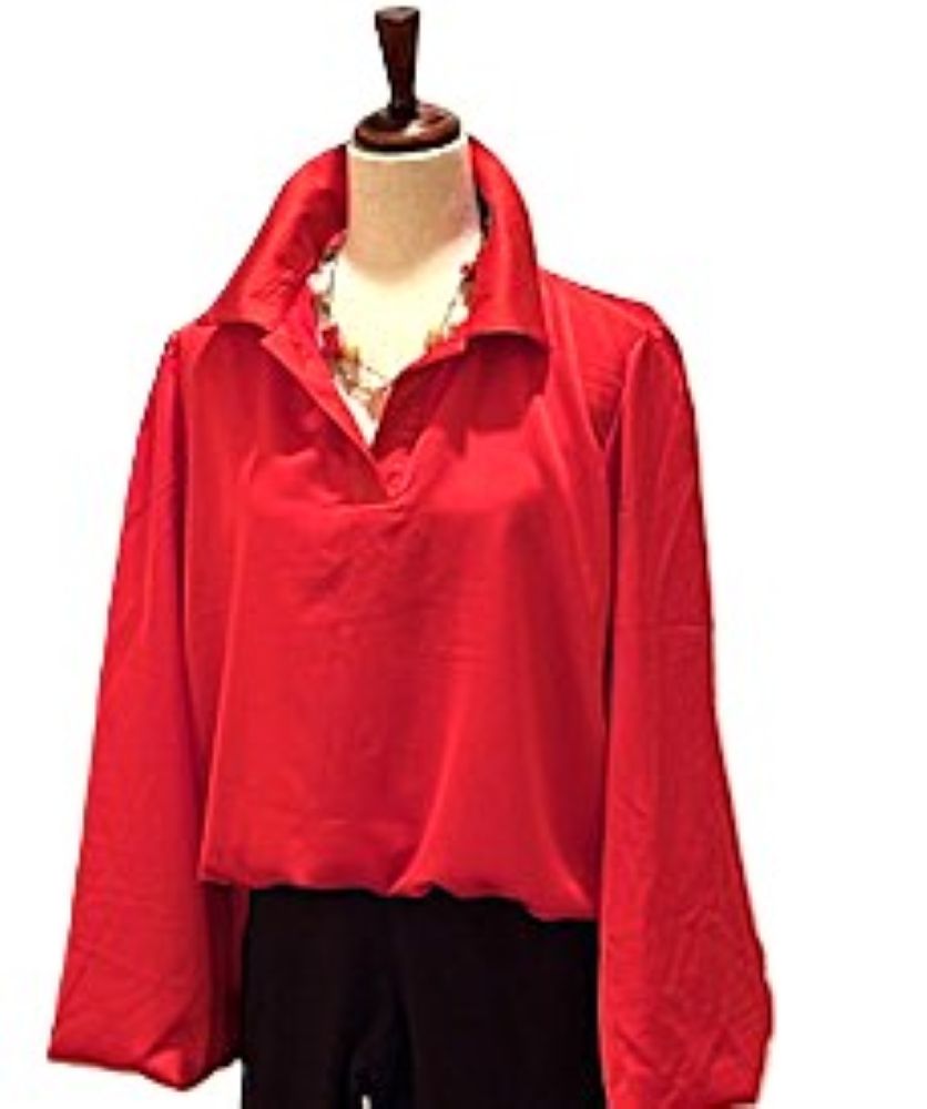 Top, Italian Satin Blouse Steals The Scene. (4 Colors)