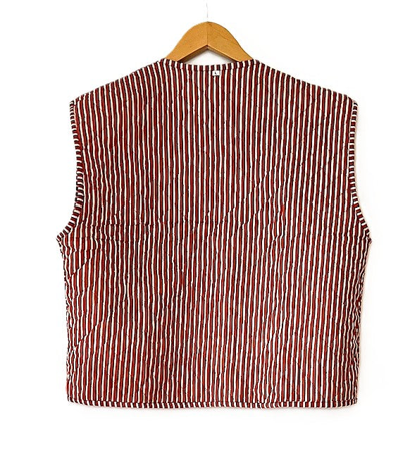 Fully Reversible Designer Handmade Embroidered Vest Looks Smart (Copper)