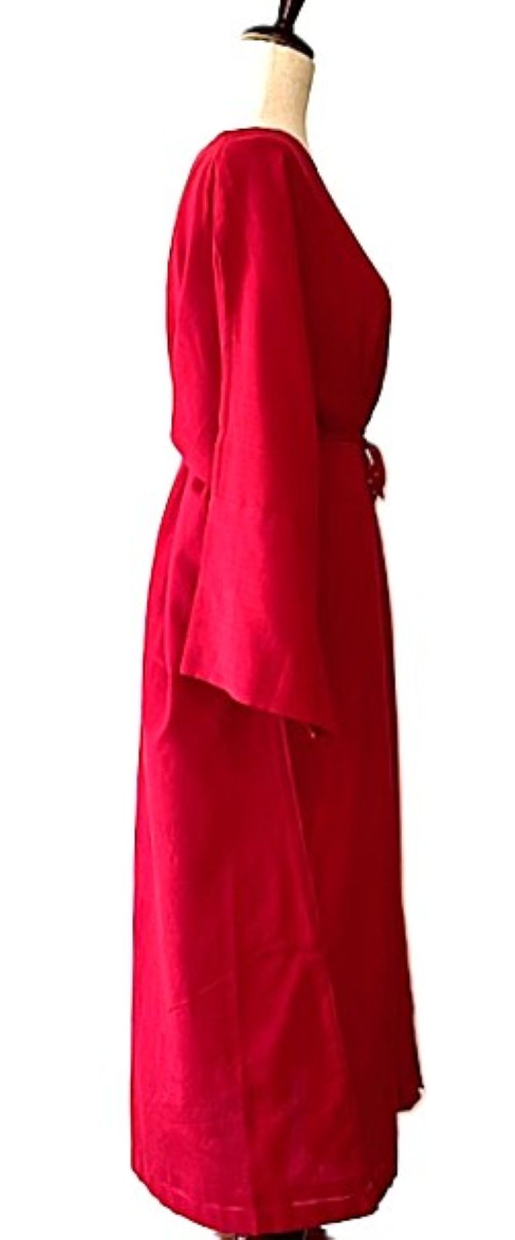 Dresses: Easy Kaftan Style Midi Looks Rich And Dramatic. (Red)