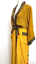 Top of the Line Silk Kimono Duster Mixed Print (Gold/Bronze)