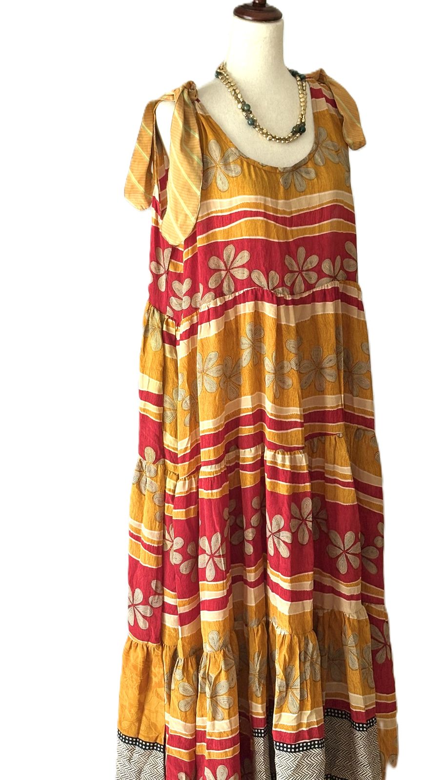 Kantha Bae  Silkl Celeste Maxi (Floral Stripe)