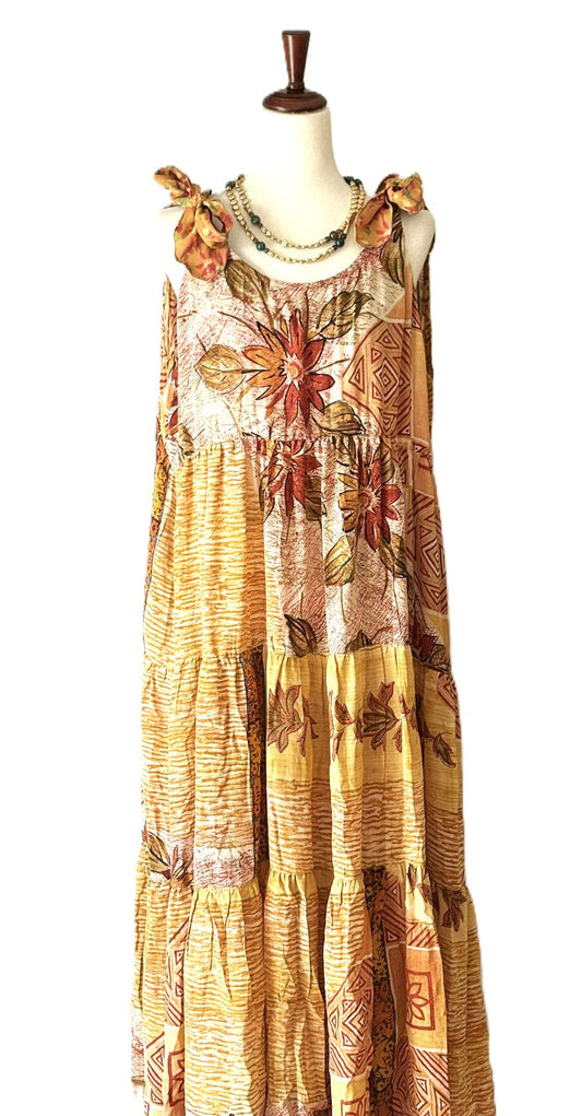 Kantha Bae  Silk Celeste Maxi (Hawaian Gold)