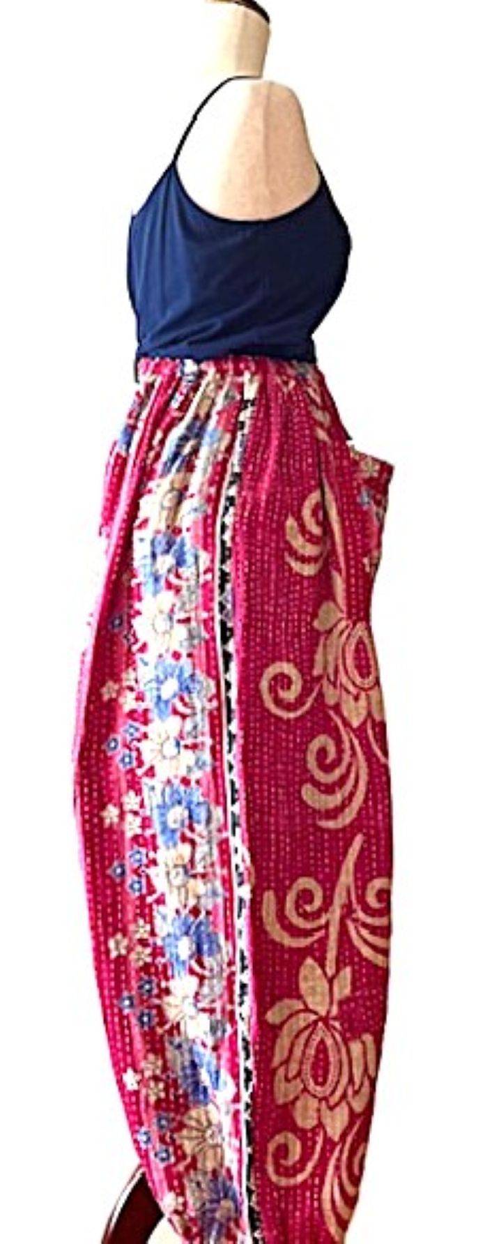 Kantha Bae Cool Kantha Cotton Joggers. Best Seller (Pink)
