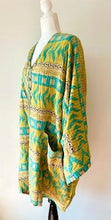 Best Seller: 4 Button Short Kantha Cotton Tunic is Seasonless (Lime Abstract)