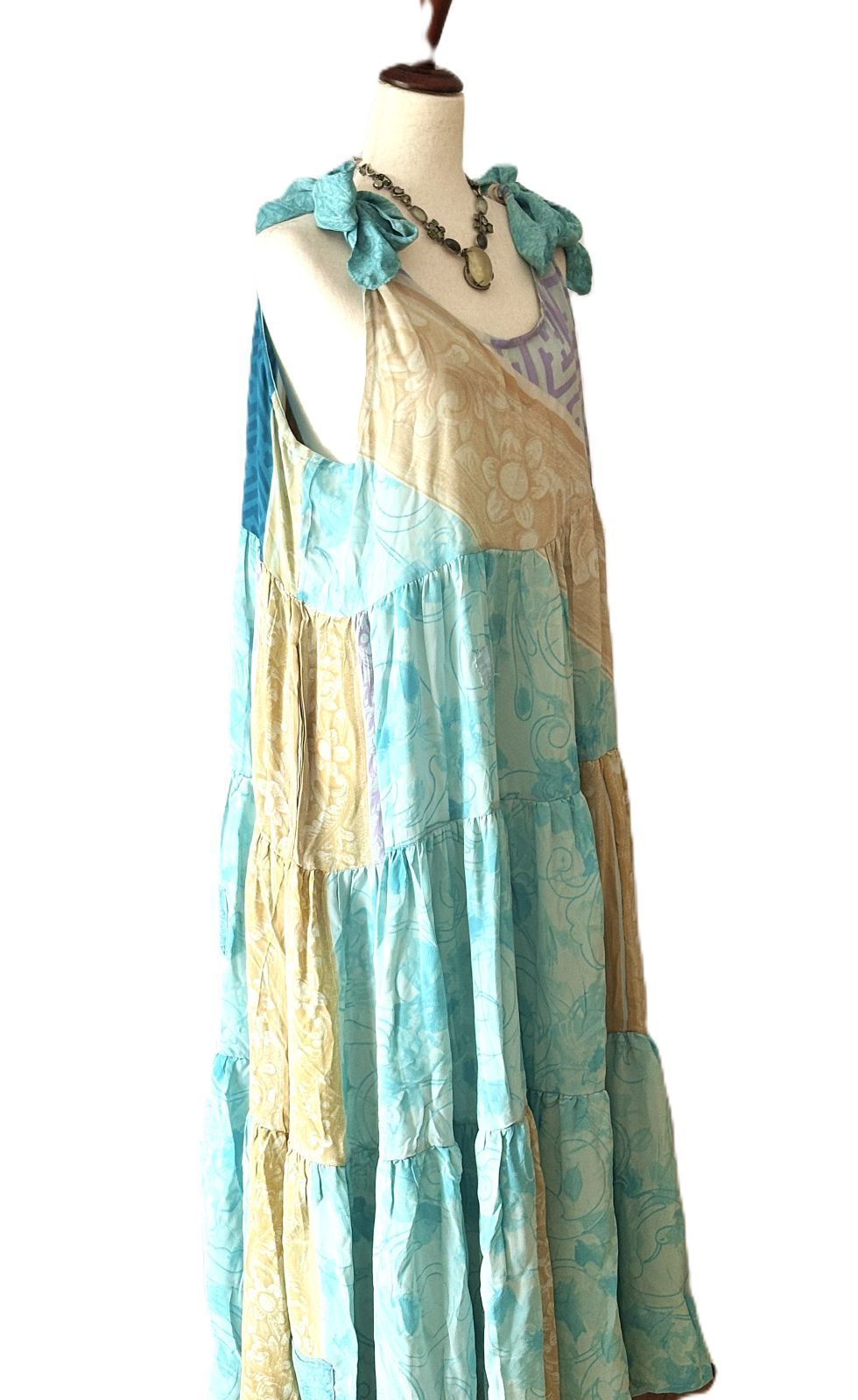 Kantha Bae  Silk Celeste Maxi (Sand Surf)