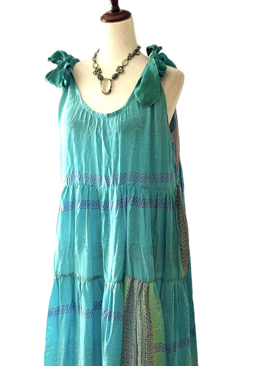 Kantha Bae  Silk Celeste Maxi (Water)